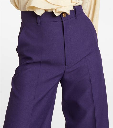 gucci striped pants womens|Gucci wide leg pants.